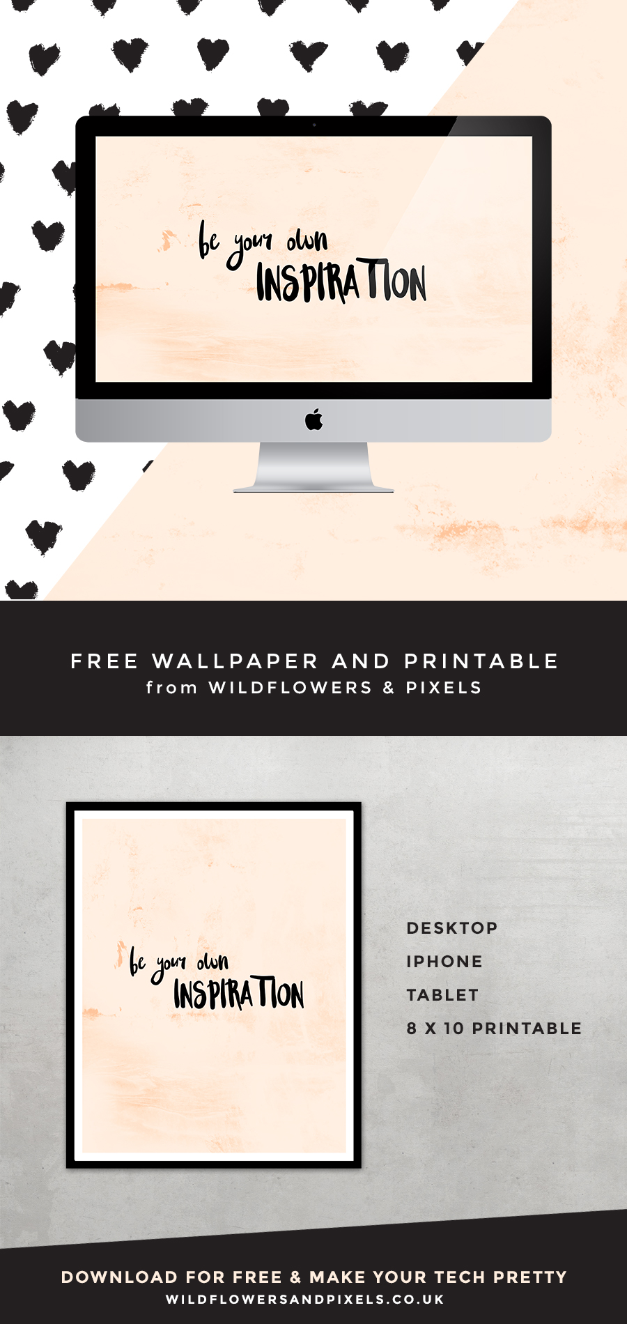 Be Your Own Inspiration Free Wallpaper And Printable. Download To Make Your Walls And Tech Pretty And Inspiring.